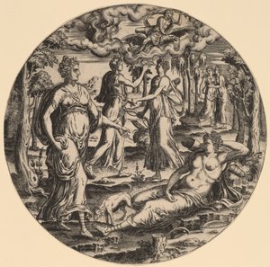 Diana e suas ninfas em um jardim de Abraham de Bruyn