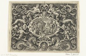 Perseu mostra seu escudo Medusa para Fineu PHINEUS (título no objeto) de Abraham de Bruyn