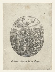 Oval com os deuses olímpicos nas nuvens
Konstbüchlein den Goldschmiden dienstlich (título da série)
