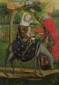 A fuga para o Egito, a partir do altar da cúpula, 1499 (têmpera no painel)