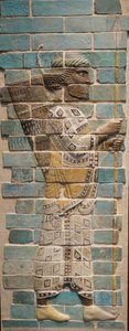 Arqueiro persa do Império Aqueménida, 510 a.C. (tijolo vidrado) de Achaemenid