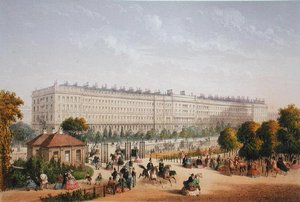 Hyde Park Gardens, c.1862 (cor litho)