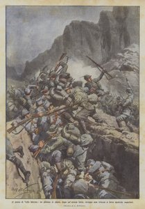 Na passagem do Valle Inferno, um pelotão de Alpini, depois de uma luta heróica, arrebata uma trincheira