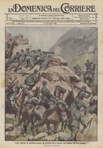 Patrulhas de cavalaria ardentes pressionam os austríacos que se retiram do planalto dos Sete Municípios