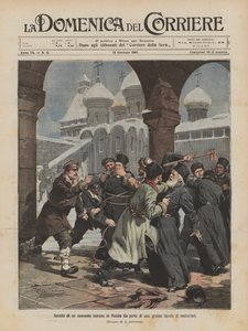 Assalto de um famoso convento na Rússia por um grande bando de malfeitores