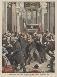 Ataque a Alfredo Dreyfus no Panteão de Paris durante a glorificação de Zola