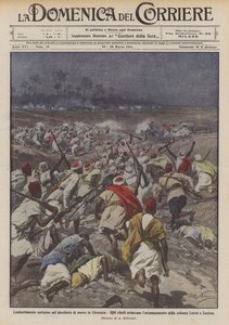Noite lutando na lua cheia de março em Cyrenaica, 2000 rebeldes ataca acampamento