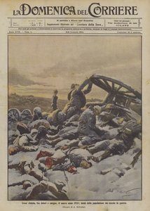 Como uma sinizia, entre dores e sangue, o novo ano de 1915, metade da população mundial em guerra