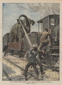 Como um elefante cansado de viajar na estrada de ferro, impedia a marcha do trem que o transportava.