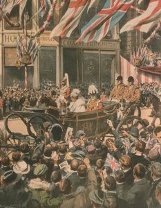 Ilustração da capa do jubileu do Rei Jorge V; Londres, Inglaterra de Achille Beltrame