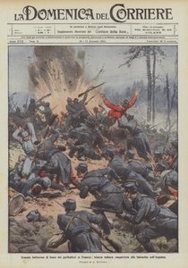 Sangrento batismo de fogo dos garibaldianos na França, trincheira alemã conquistada à baioneta na Argonne
