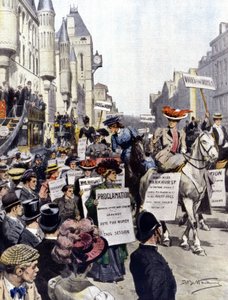 Manifestações em Londres, em Setembro de 1908 de Achille Beltrame