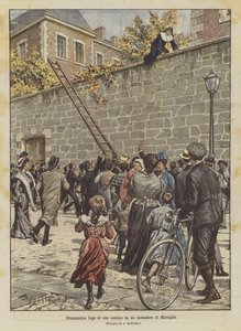 Escapadela dramática de uma freira de um mosteiro em Marselha de Achille Beltrame