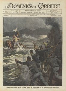 Resgate dramático no Lago Lugano durante uma tempestade, entre um barco torpedo e um barco perdido