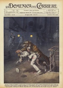 Durante a viagem de Cingapura a Londres em um navio a vapor, um tigre conseguiu escapar da gaiola