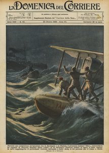 Durante uma navegação tempestuosa entre a Sardenha e a Tunísia, o navio italiano Duce de Achille Beltrame