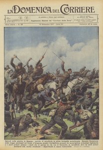 Episódios da guerra na Espanha, acusações de cavalaria em plena batalha motorizada