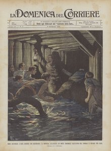 Heróis Modernos, Ligante Fichário Arriscando A Mina Inundada De Brux (Bohemia) Salvando Trabalhadores E Morrendo Por Eles