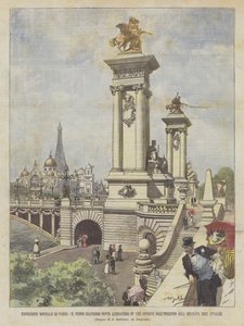Exposição Mundial em Paris, A Grande Ponte Nova Alexander III ° Que Leva Da Entrada