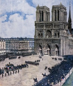 Funeral de Felix Faure na Catedral de Notre Dame em Paris, em 1899 Ilustração de Achille Beltrame de Achille Beltrame