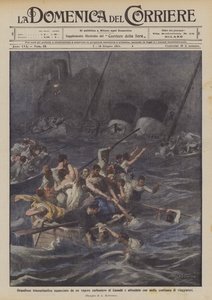 Grande transatlântico cortado por um mineiro de carvão para o Canadá e afundado com muitos