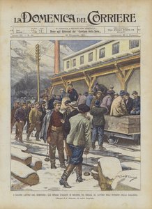 As Grandes Obras Do Simplon, Os Trabalhadores Italianos Vem, De Iselle, Para Trabalhar No Interior Da Galeria