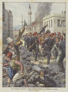 As desordens graves de Thessaloniki, os búlgaros espalharam o terror lançando bombas de dinamite