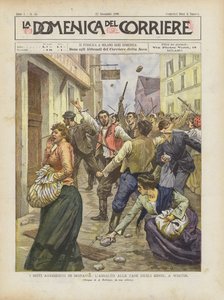 Os movimentos anti-semitas na Morávia, o assalto das casas judaicas, em Wsetin