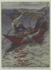 Os dramas do contrabando, o major das finanças tentando manter um barco com o contrabando