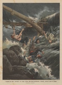 Os dramas do mar, naufrágio, com cinco vítimas, do barco pesqueiro de que me lembro no porto de Pesaro