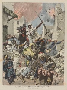 Os fatos graves de Marrocos, o bombardeio e a pilhagem de Casa Blanca de Achille Beltrame