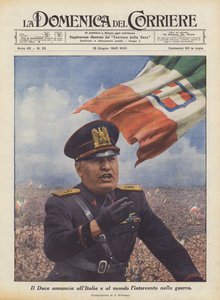 O Duce anuncia à Itália e ao mundo a intervenção na guerra