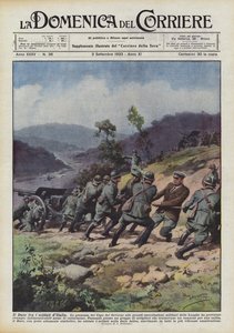 O Duce entre os soldados da Itália de Achille Beltrame