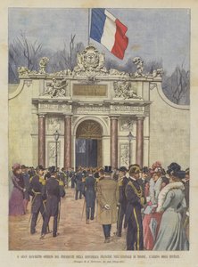 O Grande Banquete oferecido pelo Presidente da República Francesa no Arsenale de Toulon, a chegada dos convidados
