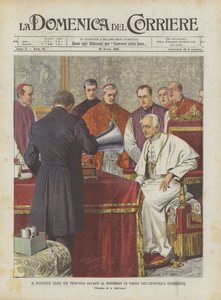 Papa Leão XIII Pronúncia Em Frente Do Fonógrafo As Palavras Da Bênção Apostólica