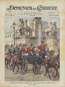 O Presidente da República Francesa na Itália, Sua Chegada na Piazza Del Quirinale, em Roma de Achille Beltrame