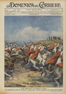 O rei imperador para as manobras na Líbia de Achille Beltrame