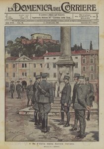 Il Re di Italy visita o italiano Gorizia
