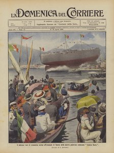 O solene lançado no último domingo do arsenal de Spezia do novo e poderoso navio de guerra Andrea Doria