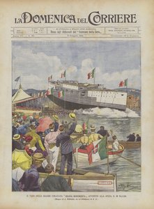 O Varo Della Grande Battleship Margherita Margherita ocorreu em La Spezia em 30 de maio