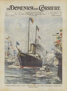 A viagem dos soberanos em Londres, o iate Victoria and Albert que o leva à frente da equipe inglesa