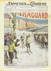 O campeonato de esqui universitário no sul do Tirol