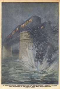 O desastre ferroviário de S Eufemia, devido ao colapso de uma ponte