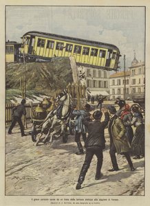 O grave perigo corre por um trem elétrico na estação de Varese
