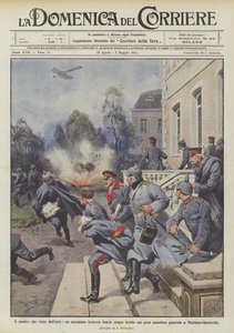 O inimigo que vem do ar, um avião francês lança cinco bombas no grande bairro de Achille Beltrame