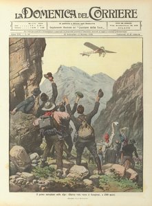 O primeiro avião nos Alpes, Chavez voa para o Simplon, a 2500 metros