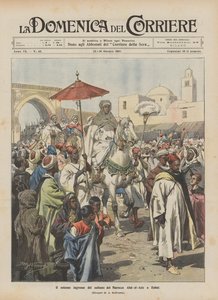 A entrada solene do sultão do Marrocos Abd-el-Aziz para Rabat