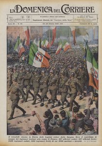 O retorno triunfal à Itália das Legiões retornando da Espanha