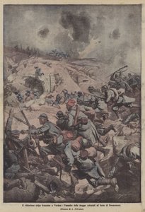 O golpe vitorioso francês para verdun, o ataque de tropas coloniais no forte de Douaumont