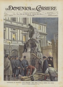 Inauguração do Monumento a Nicola Spedalieri, em Roma, Feito à Noite, Secreto, Da Polícia